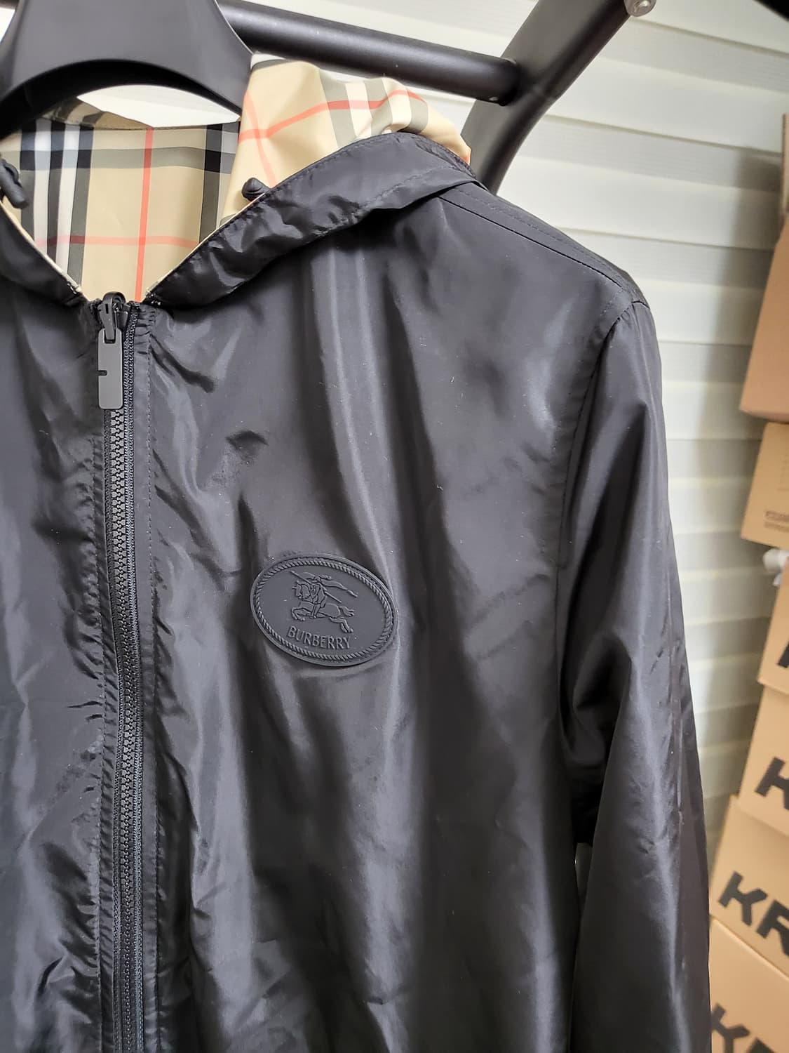 25SS 버버리 ekd 리버시블 체크 자켓 s 상품이미지4