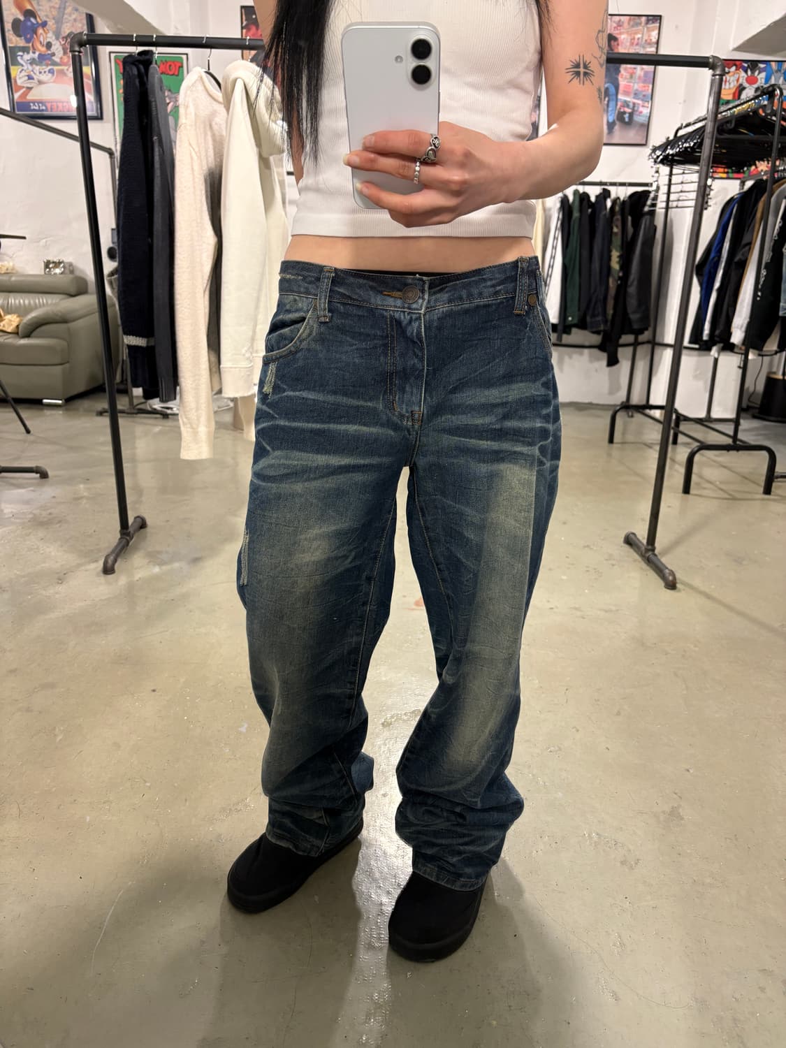 빈티지 워시드 데님팬츠 상품이미지1