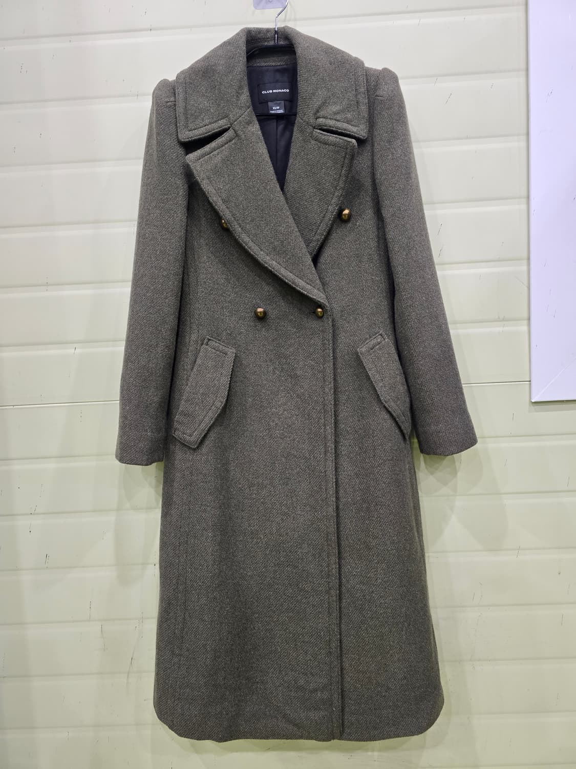클럽모나코 헤링본 더블 롱코트 상품이미지8