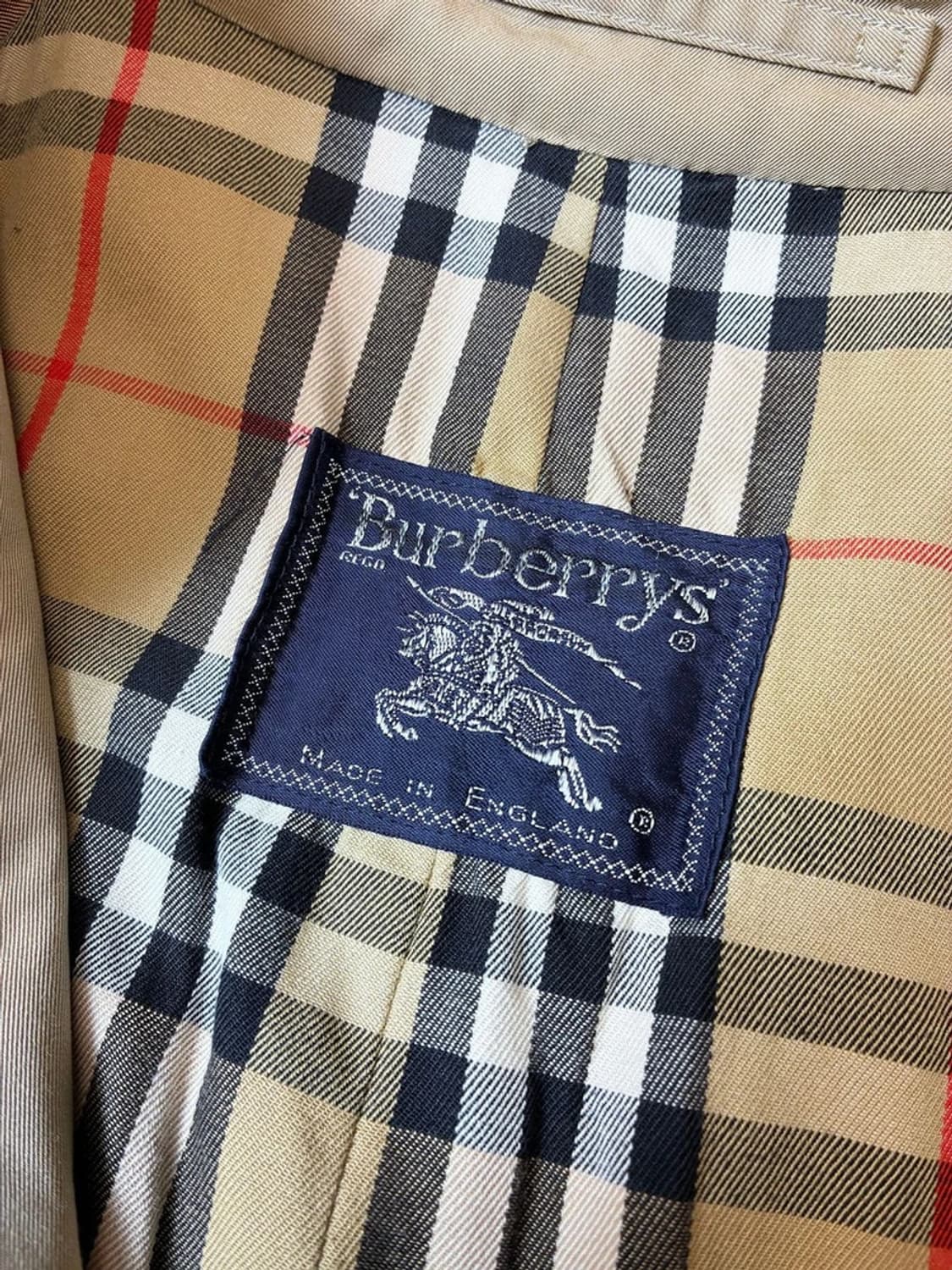 버버리 90's 더블브레스트 안감 노바체크 트렌치 코트 PN7530 상품이미지8