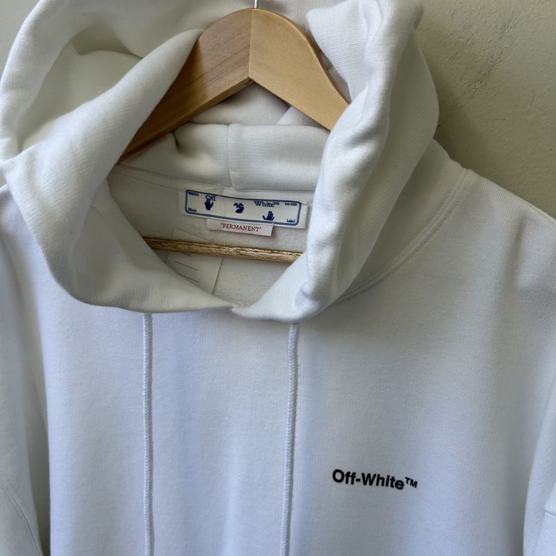 15927 - 오프화이트 다이애그널 헬베티카 후드티 상품이미지4