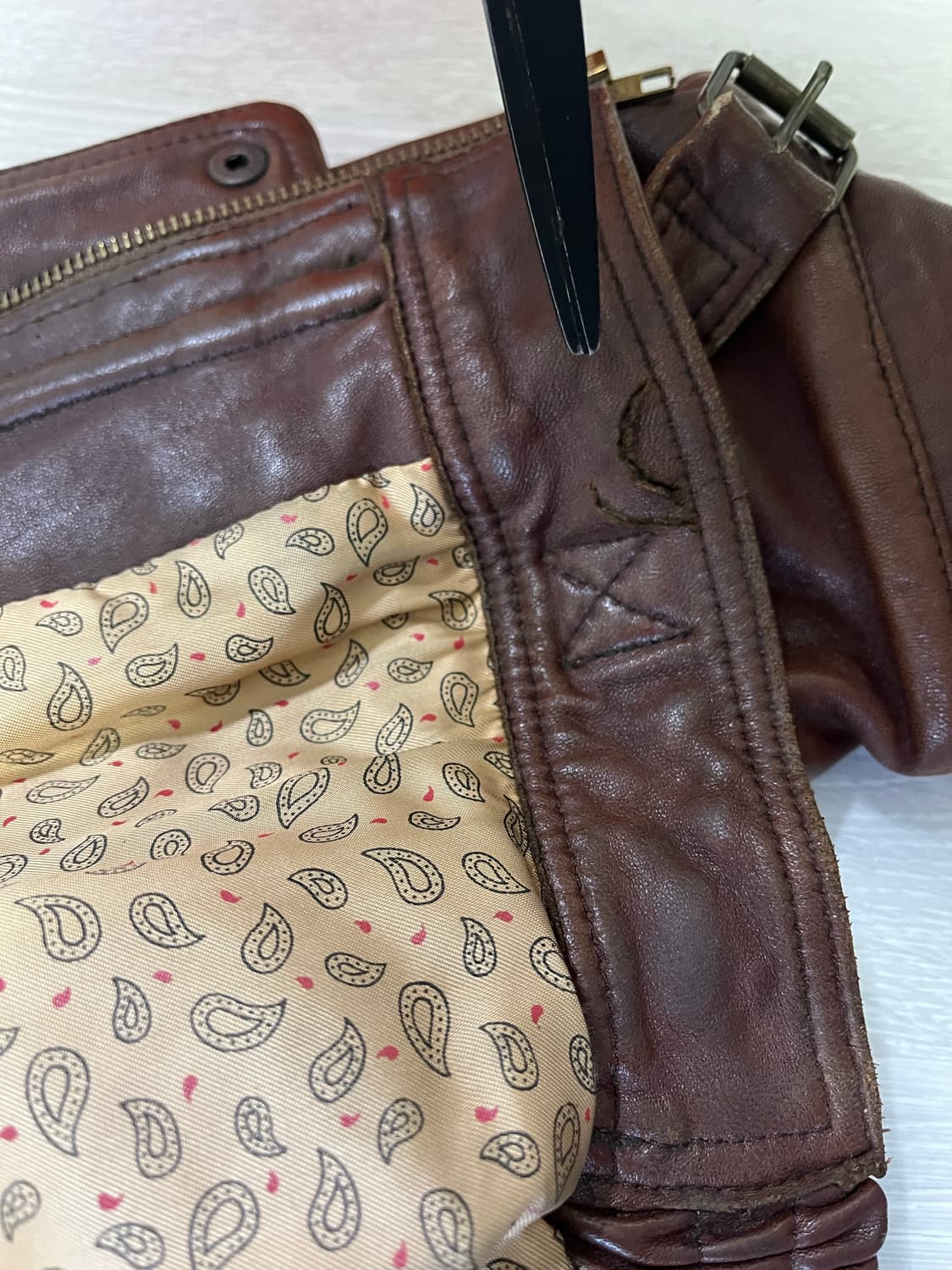 이태리 양가죽 빈티지 봄버 XL 상품이미지8