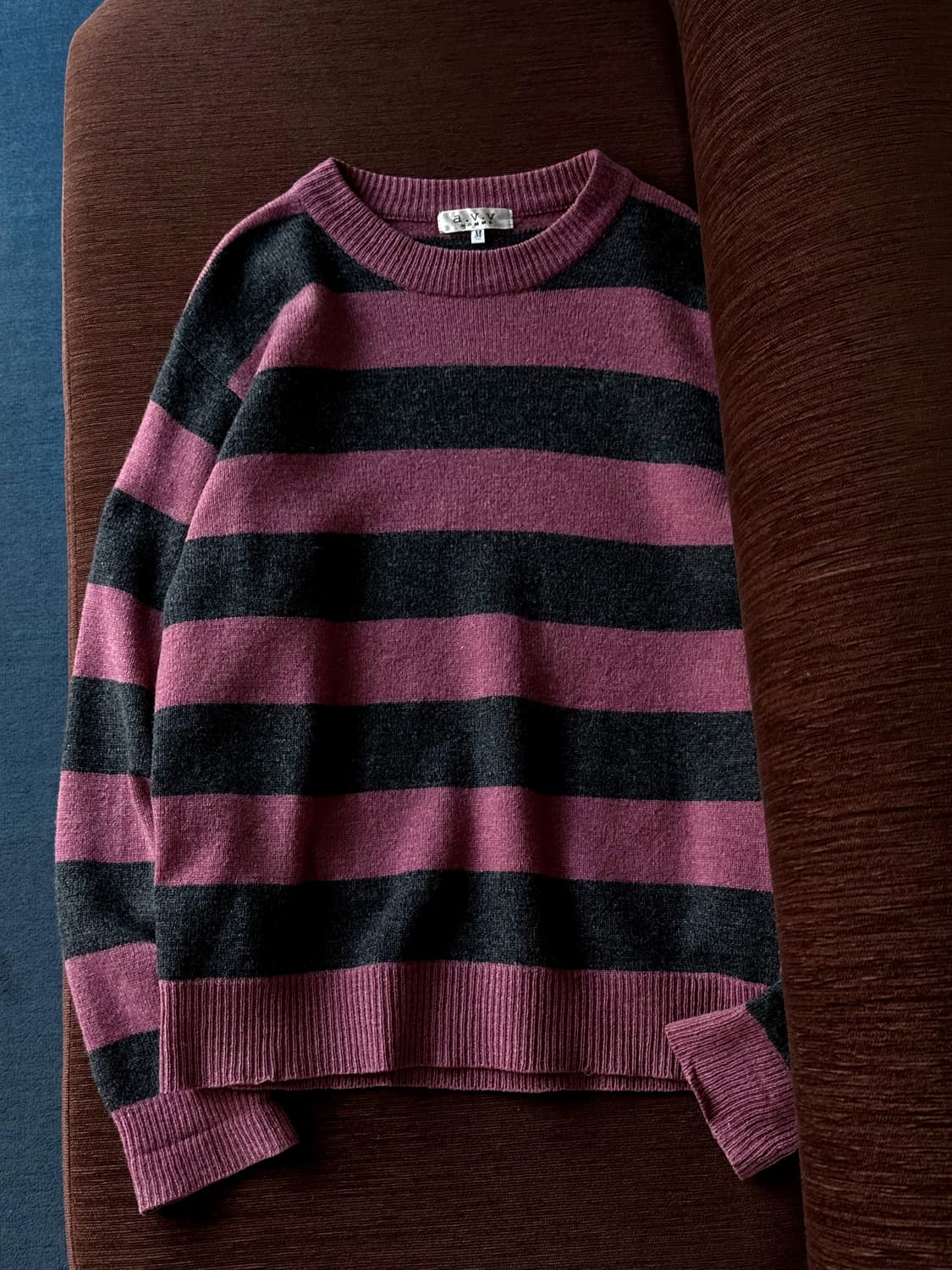 Middle gauge border knit TOP 상품이미지2