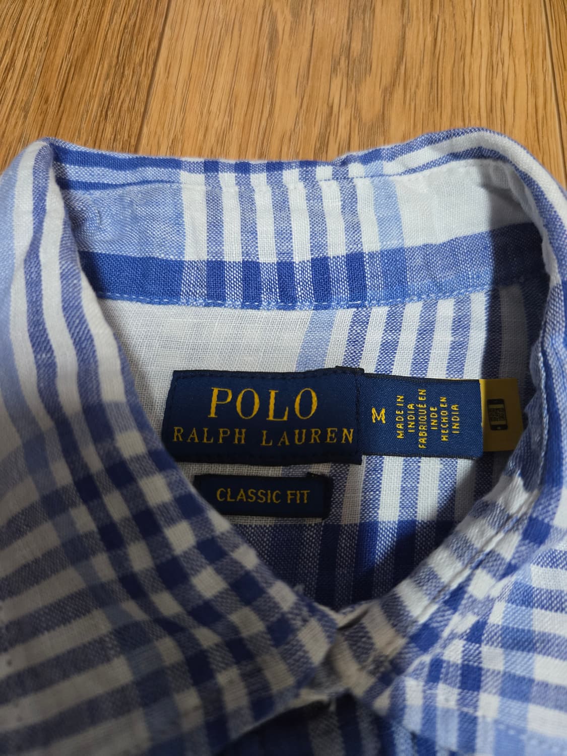 폴로 랄프로렌 여성 신형 큐알인증 정품 블루체크 린넨셔츠 상품이미지8