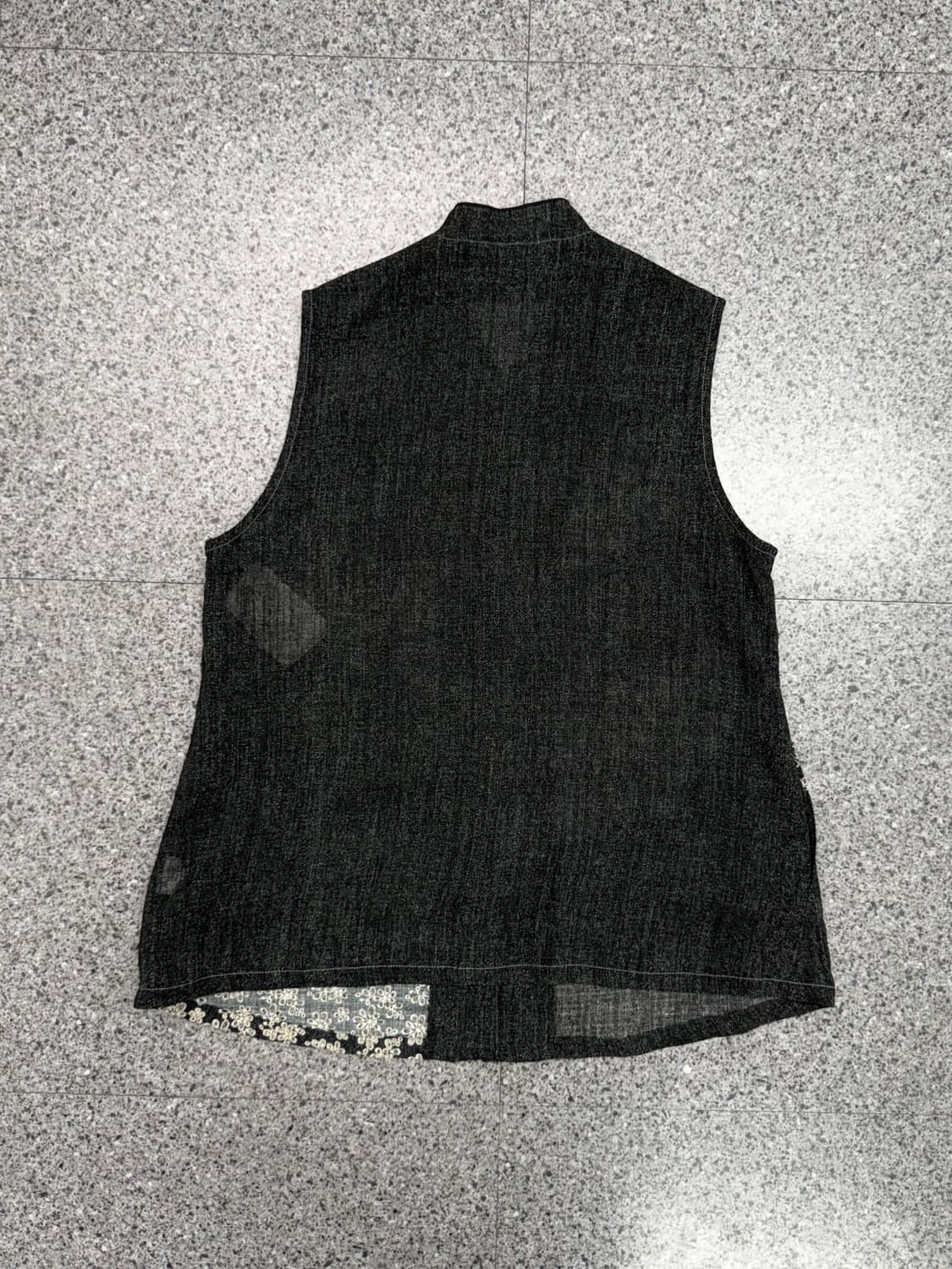 vintage oriental floral patchwork vest   상품이미지4