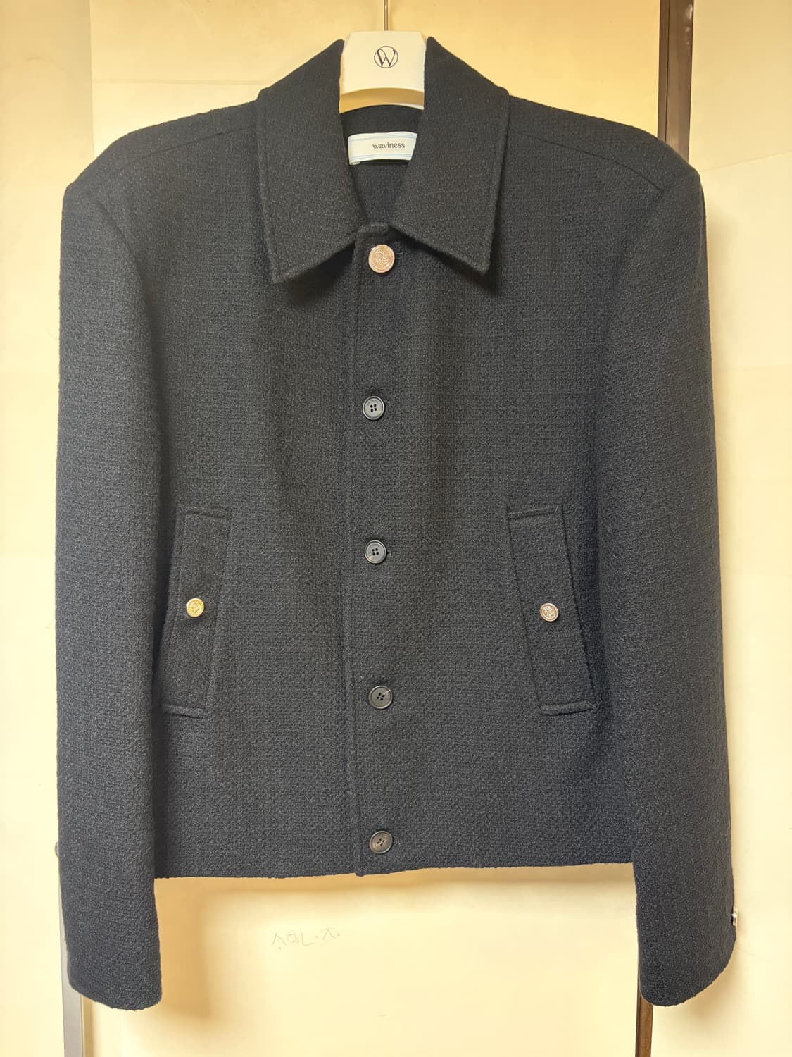 웨이비니스 에로이카 트위드 자켓 제트블랙 1 상품이미지1