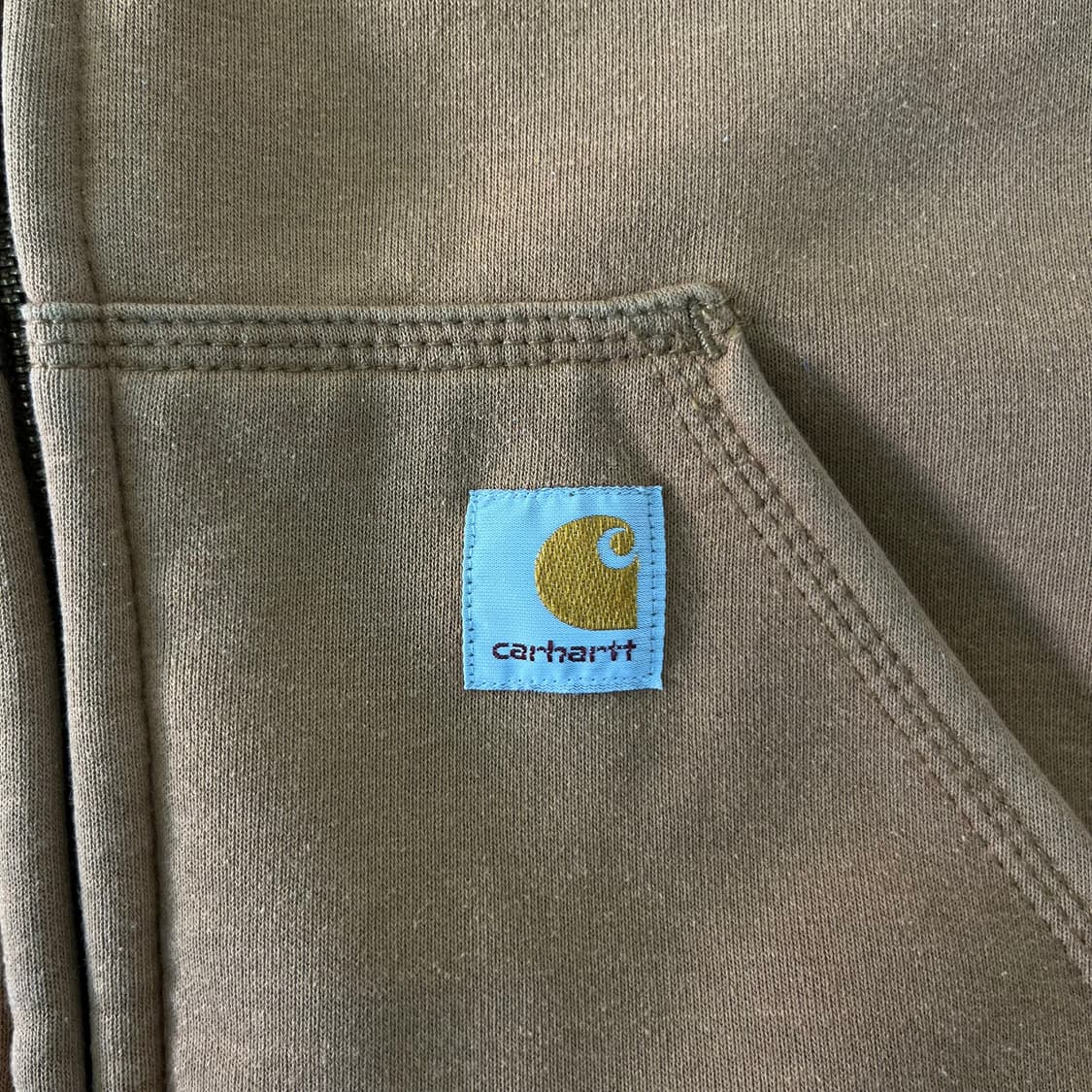 110 칼하트 써멀 베이지 후드집업 상품이미지3