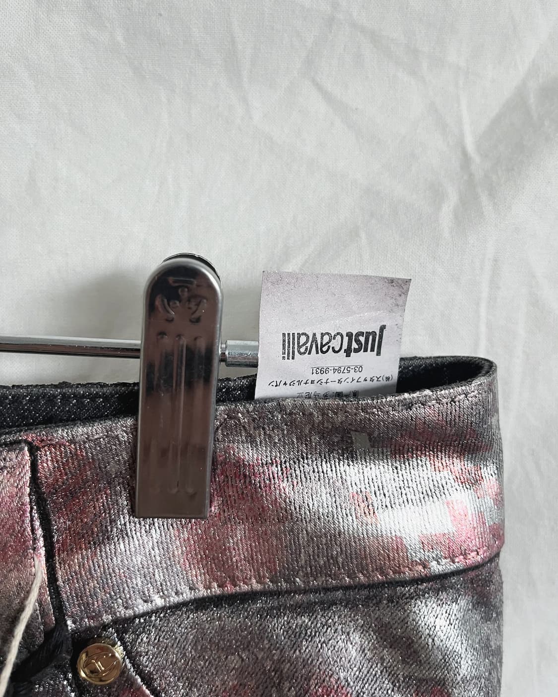 deadstock* 저스트카발리 메탈릭 파이톤 코팅진 상품이미지5