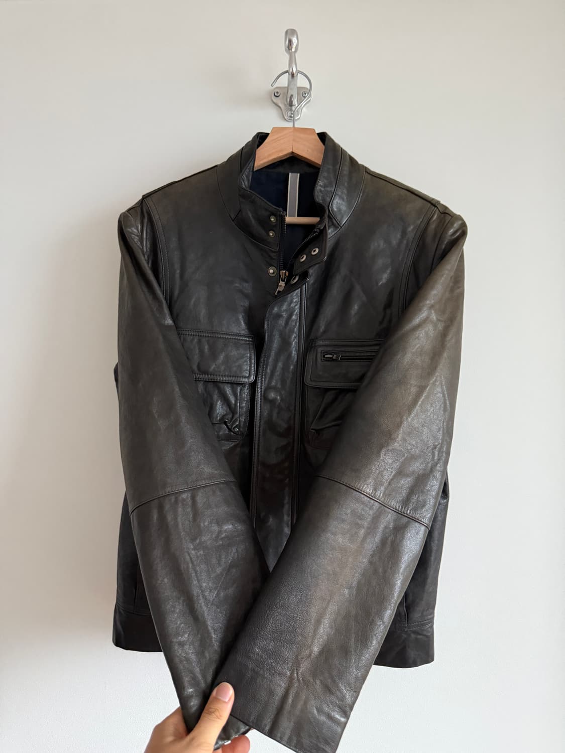 Pre owned 램스킨 레더자켓 상품이미지5