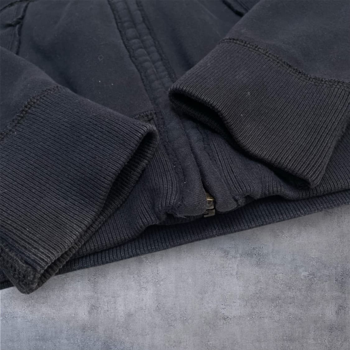 아베크롬비 네이비 무스 로고 머슬핏 기모 후드집업 L 상품이미지5