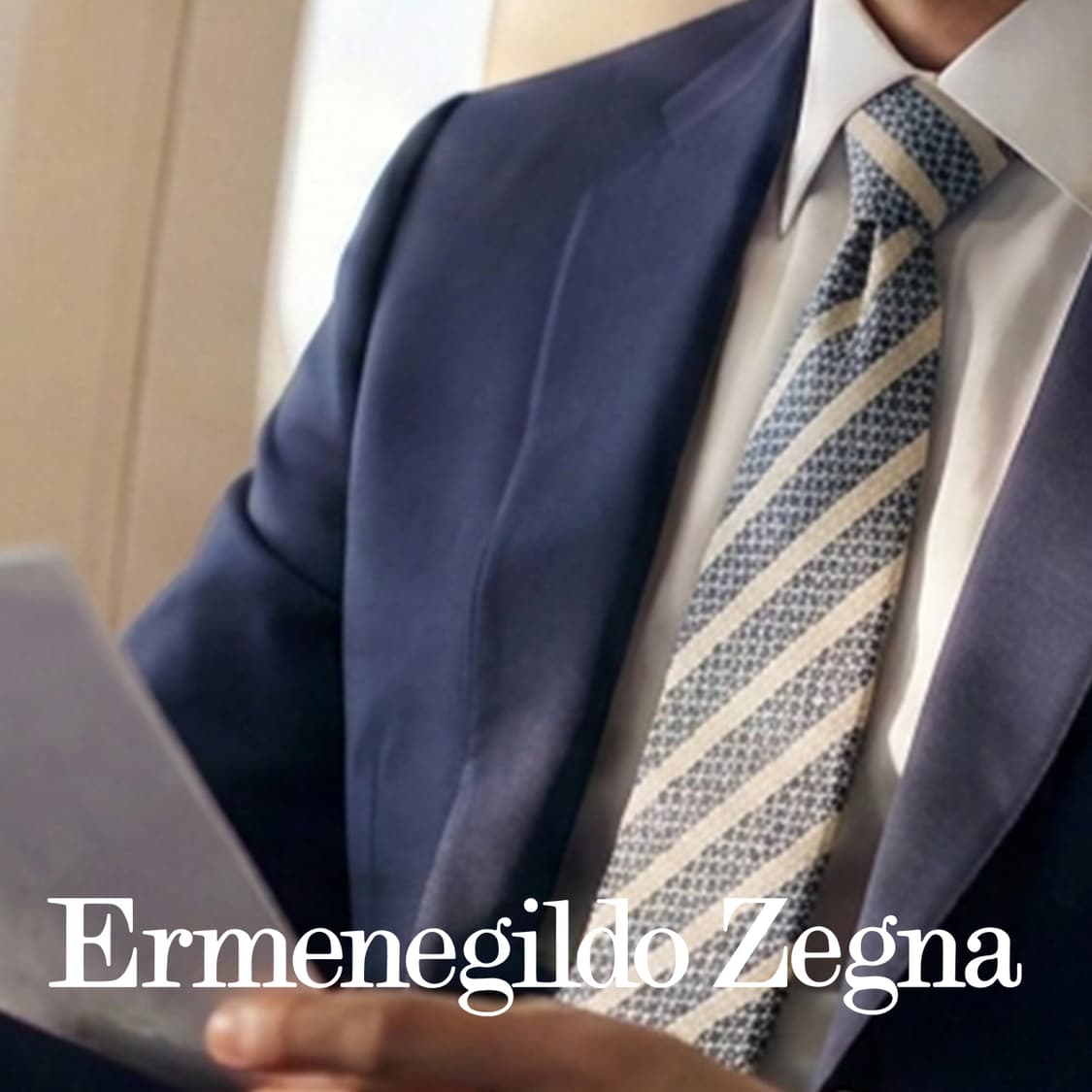 에르메네질도 제냐 실크 네이비 넥타이 8.7cm A+~A등급 K2541 상품이미지1