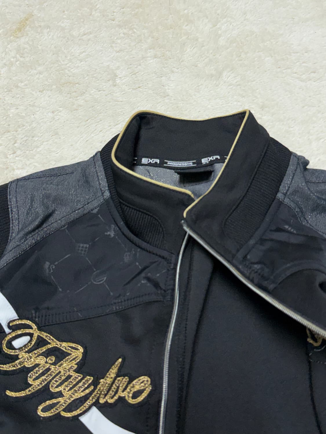 EXR 레이싱 스타일 블랙 자켓 상품이미지3