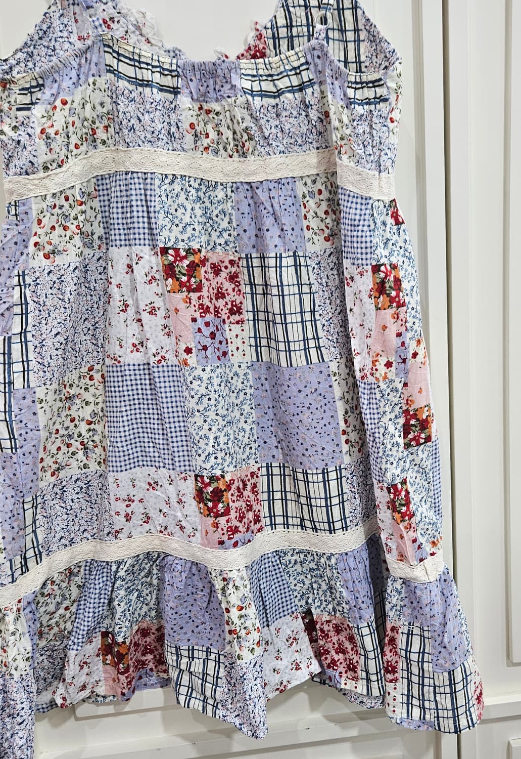 패치워크 플라워 나시 원피스 상품이미지7