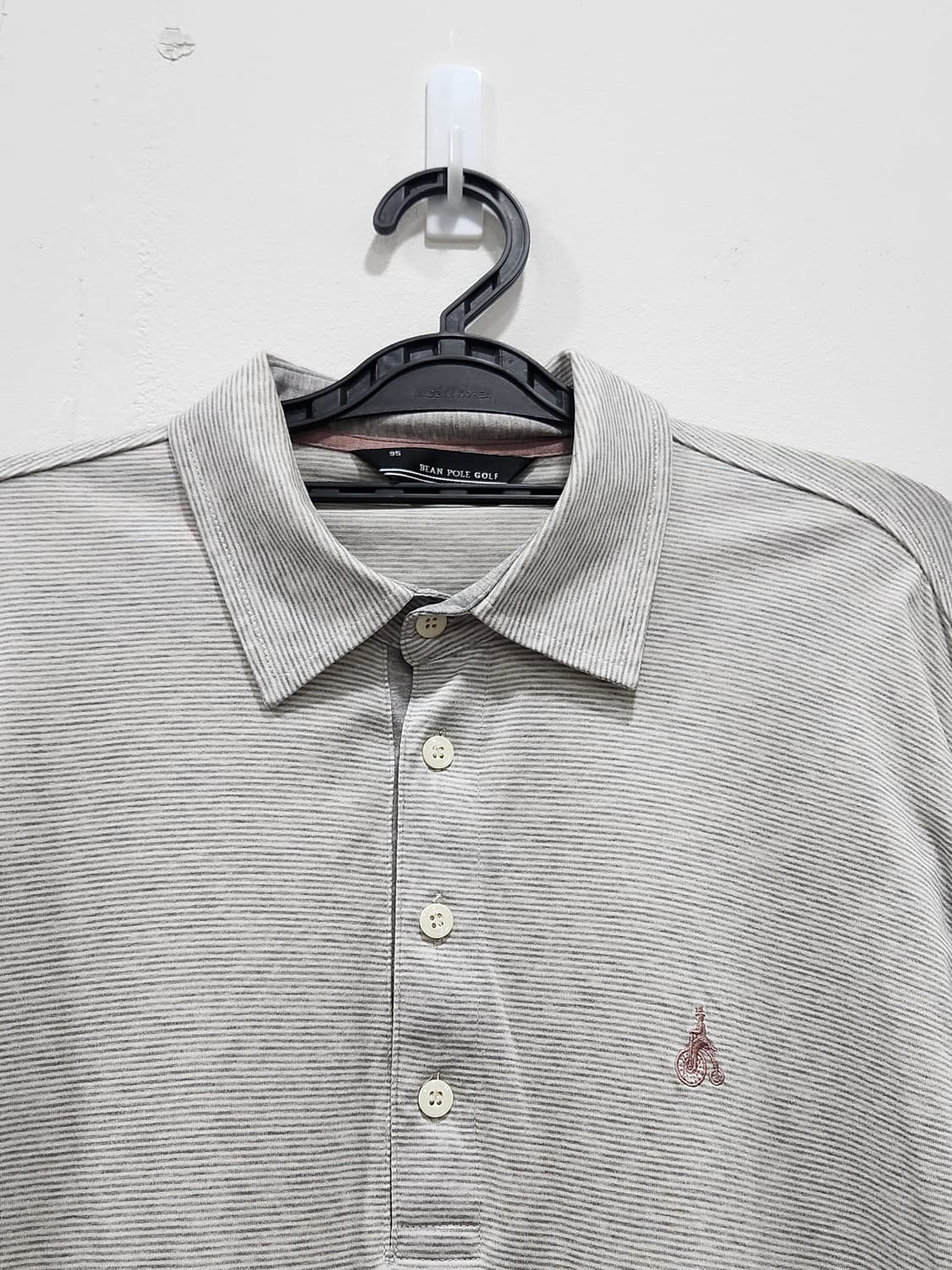 [95] 빈폴 골프 스트라이프 긴팔 카라티 그레이 남성 M 95사이즈 상품이미지3