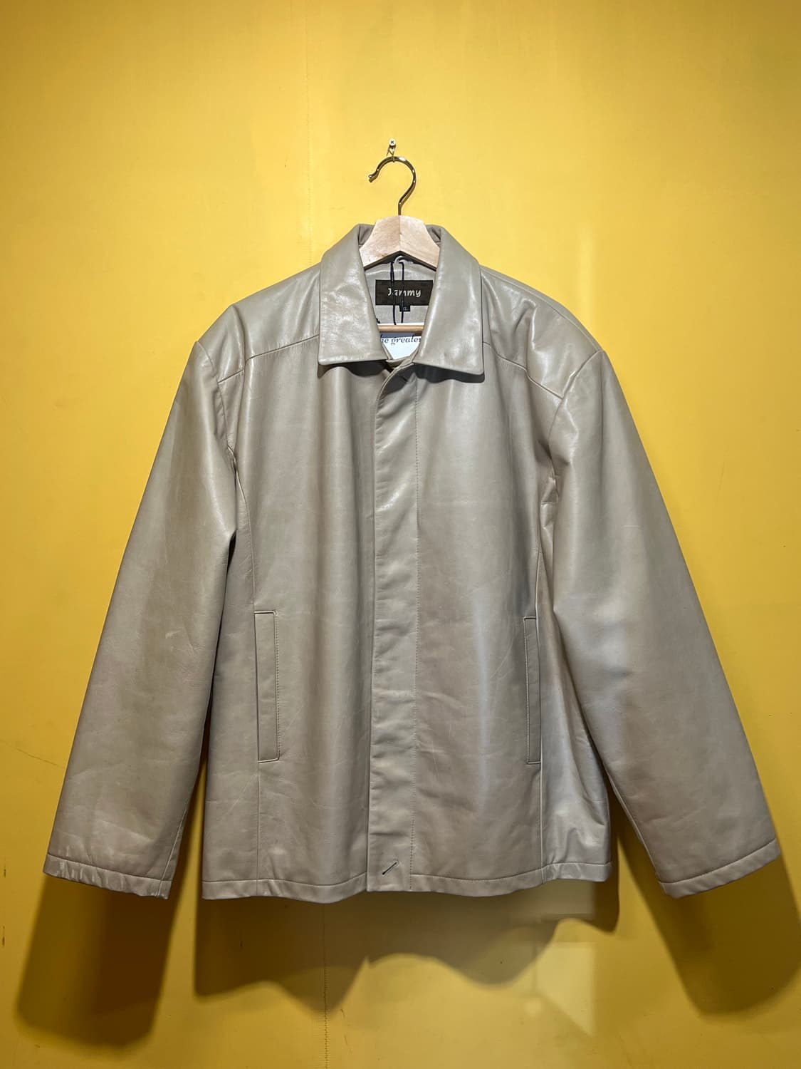 00s 천연 소가죽 아이보리 자켓 상품이미지1