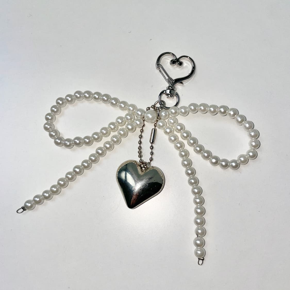 [중고] 진주 하트 키링 상품이미지2