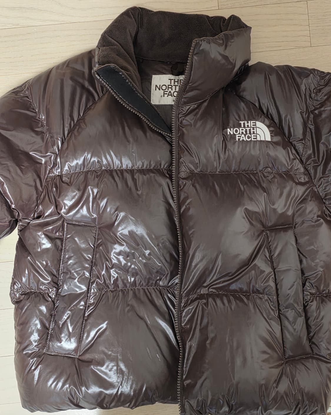 노스페이스 화이트 라벨 네오퍼피 다운 자켓 브라운 -s 상품이미지2
