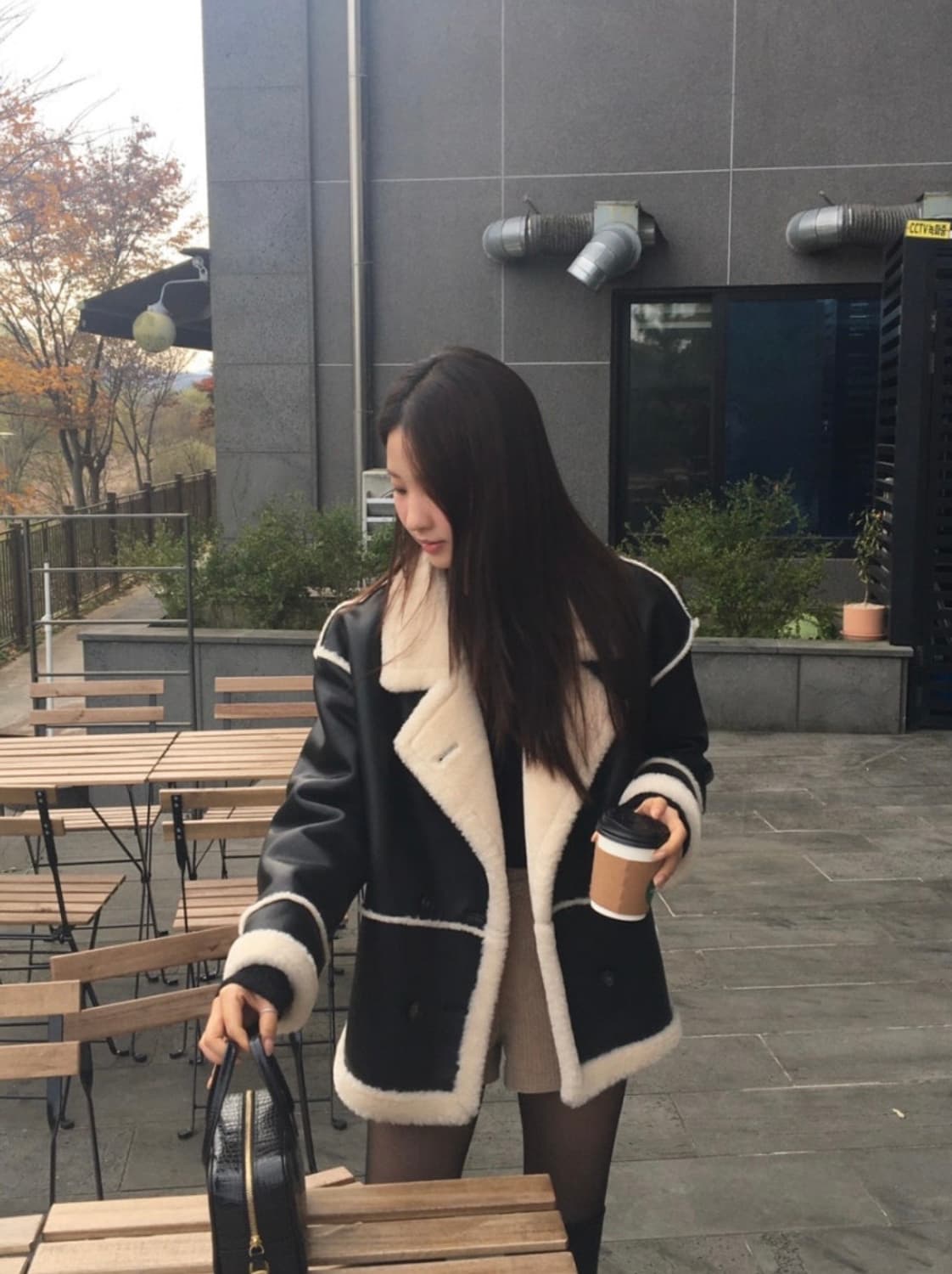 (새상품)비코튼 넬라 시어링 자켓 무스탕 상품이미지8