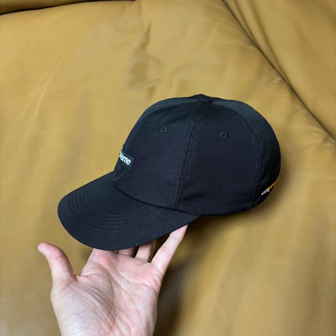 Supreme 슈프림 코듀라 블랙 스몰로고 6패널 볼캡 모자 Black 상품이미지5