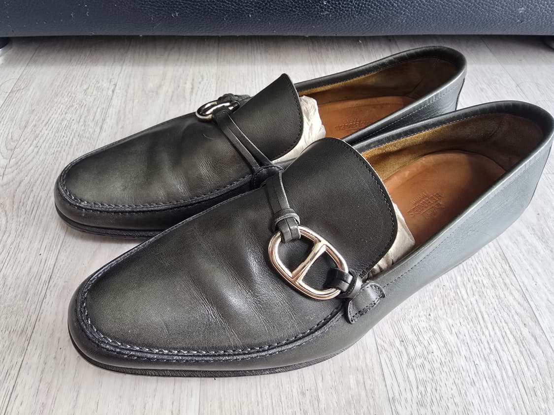 (정품) 에르메스 샹달 로퍼 41사이즈 (명품 남자 구두 신발 뮬) 상품이미지2