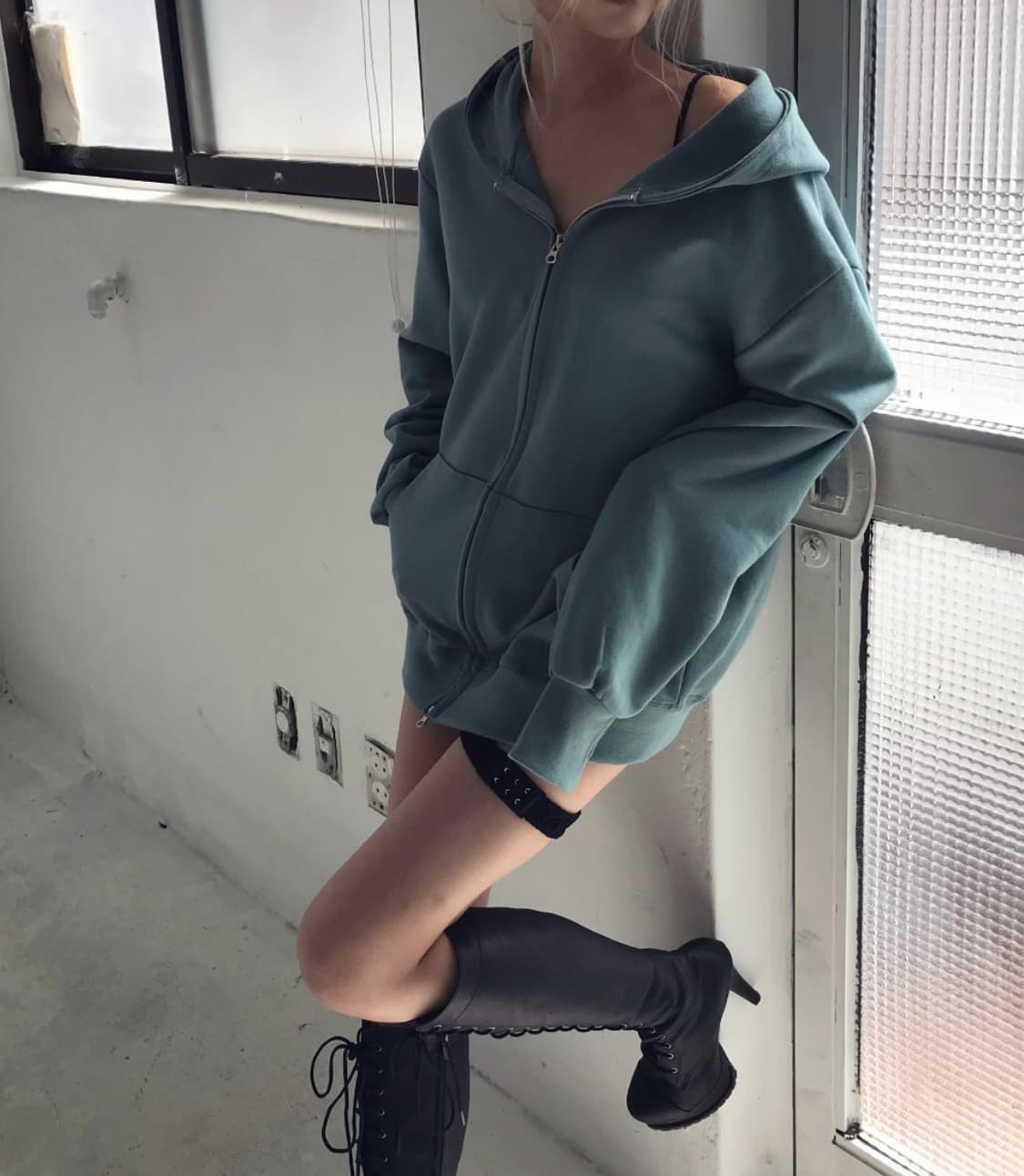쿄이 kyoiii 민트 후드집업 상품이미지2