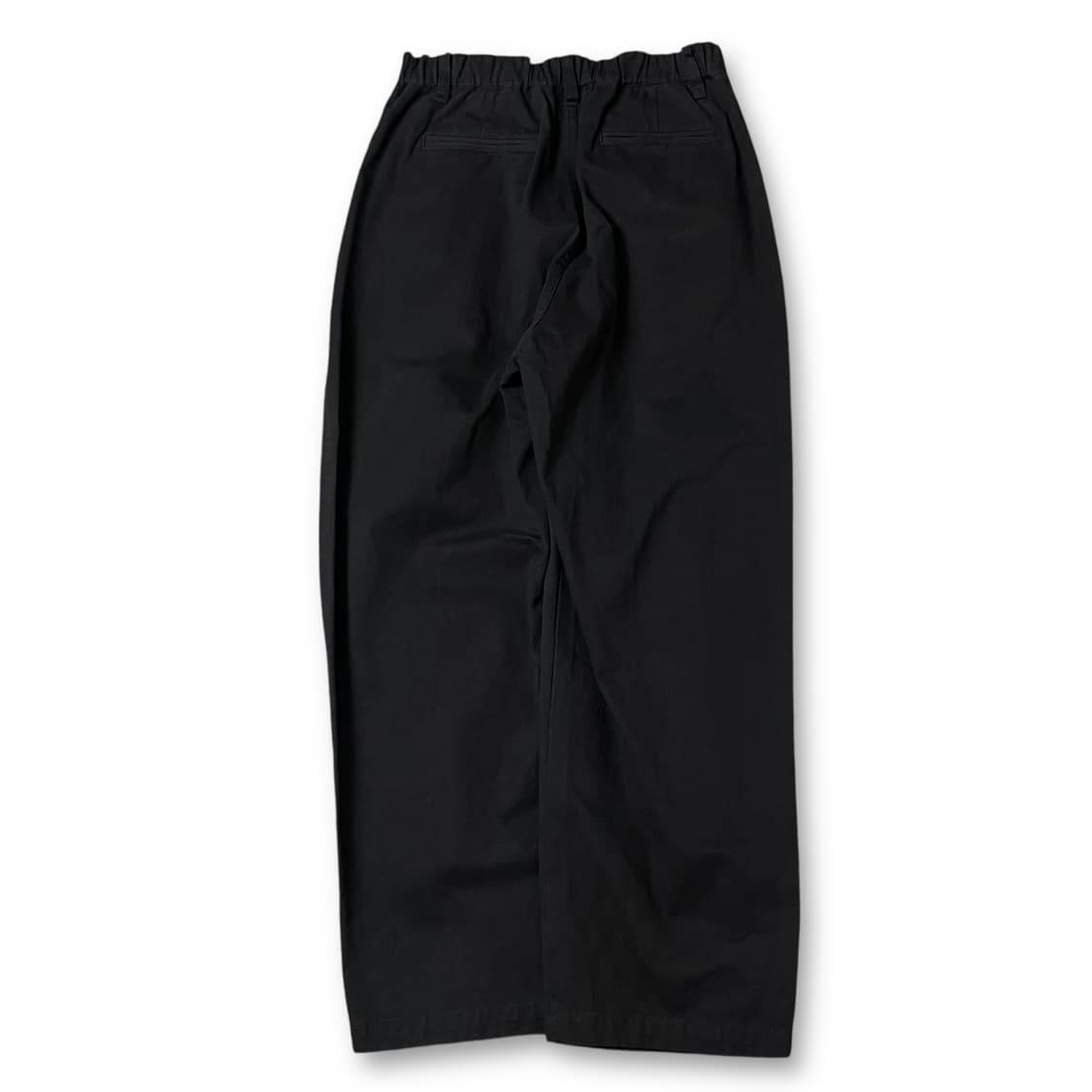 (밴딩) 사운즈라이프 블랙 핀턱 와이드 코튼 팬츠 상품이미지2