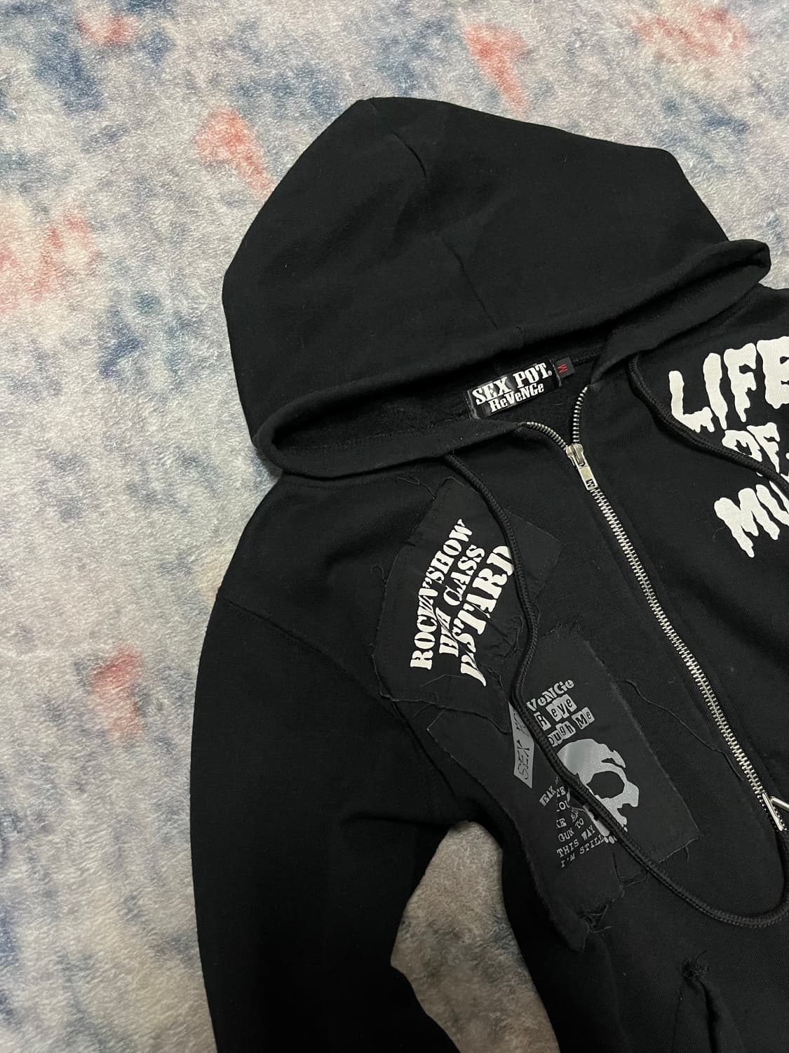 Sexpot revenge punk patch hoodie 상품이미지3