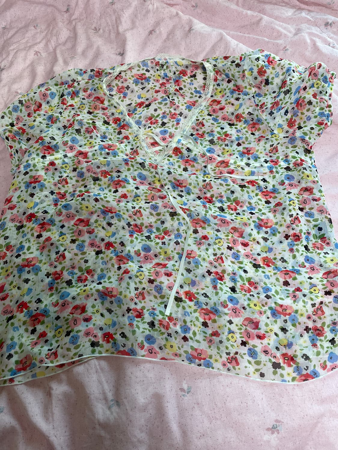 하구미st 꽃블라우스 상품이미지2