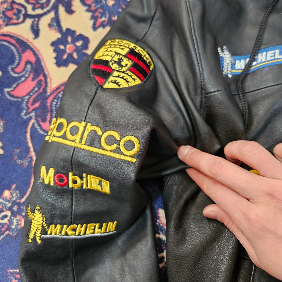  양가죽 포르쉐 패치드 양가죽 후드 자켓  상품이미지5