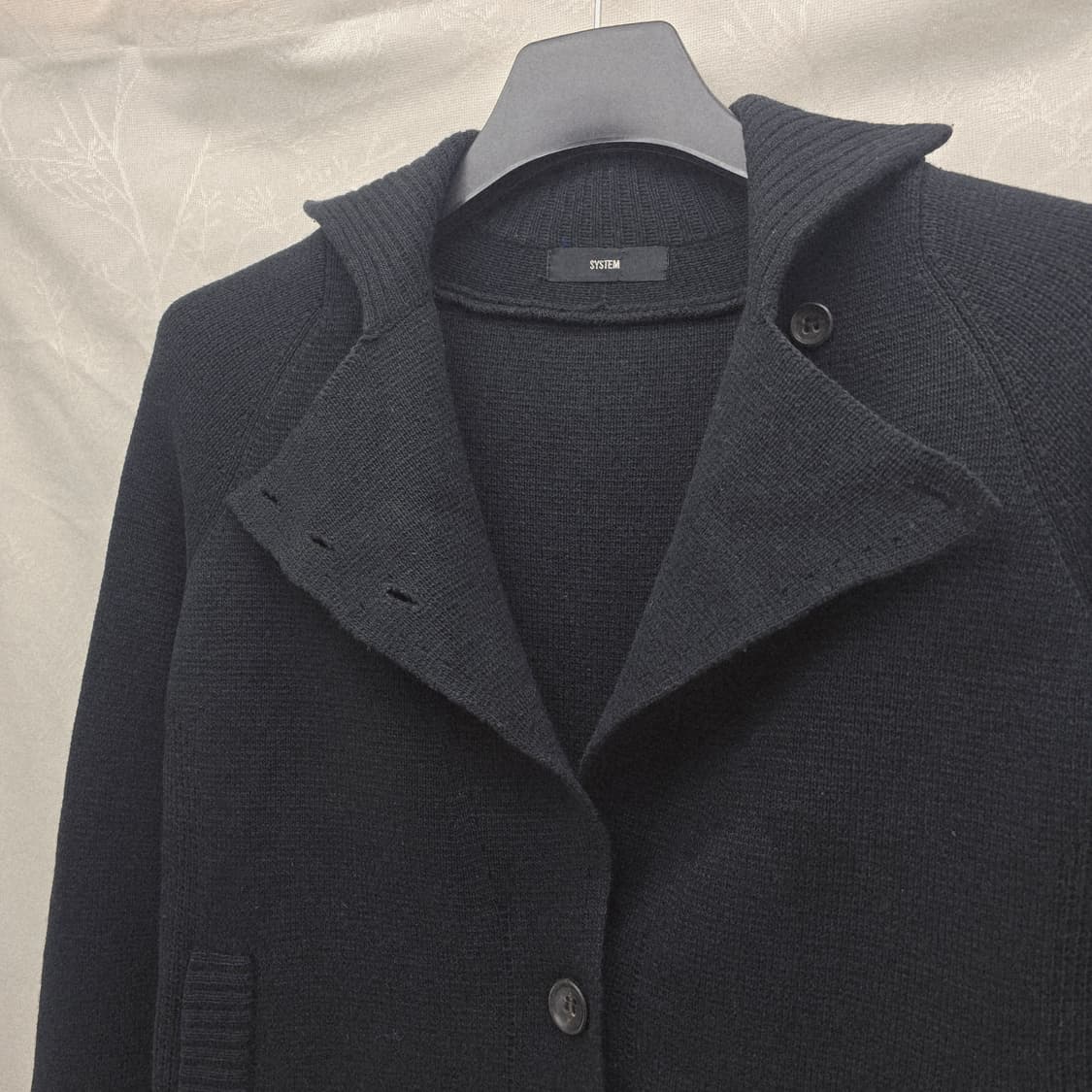 시스템 블랙 울 니트 가디건 상품이미지4