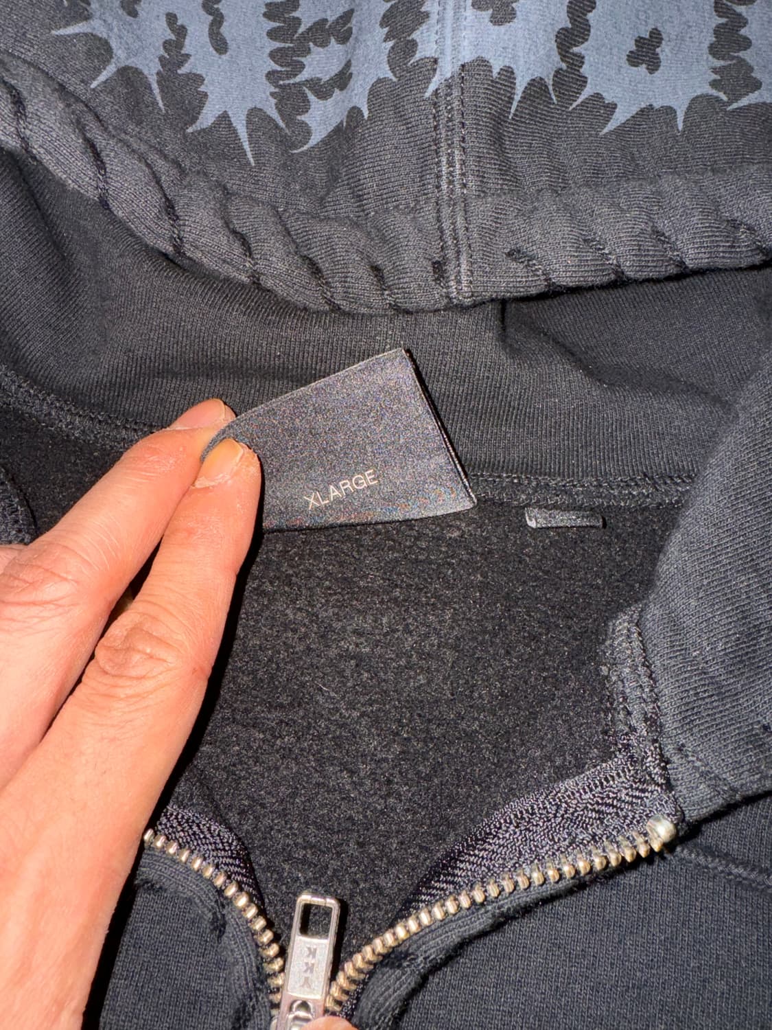 슈프림 X Y’s by 요지야마모토 집업 후드 스웨트셔츠 블랙 XL 상품이미지2