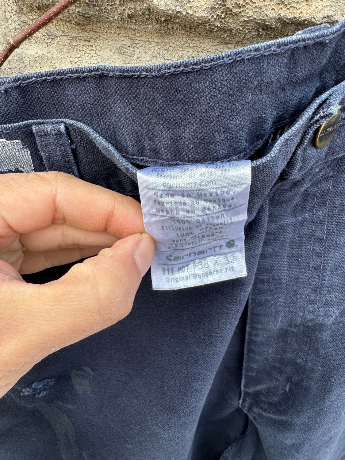 칼하트 빈티지 b11 mdt 네이비 싱글니 카펜터 워크 팬츠 상품이미지8