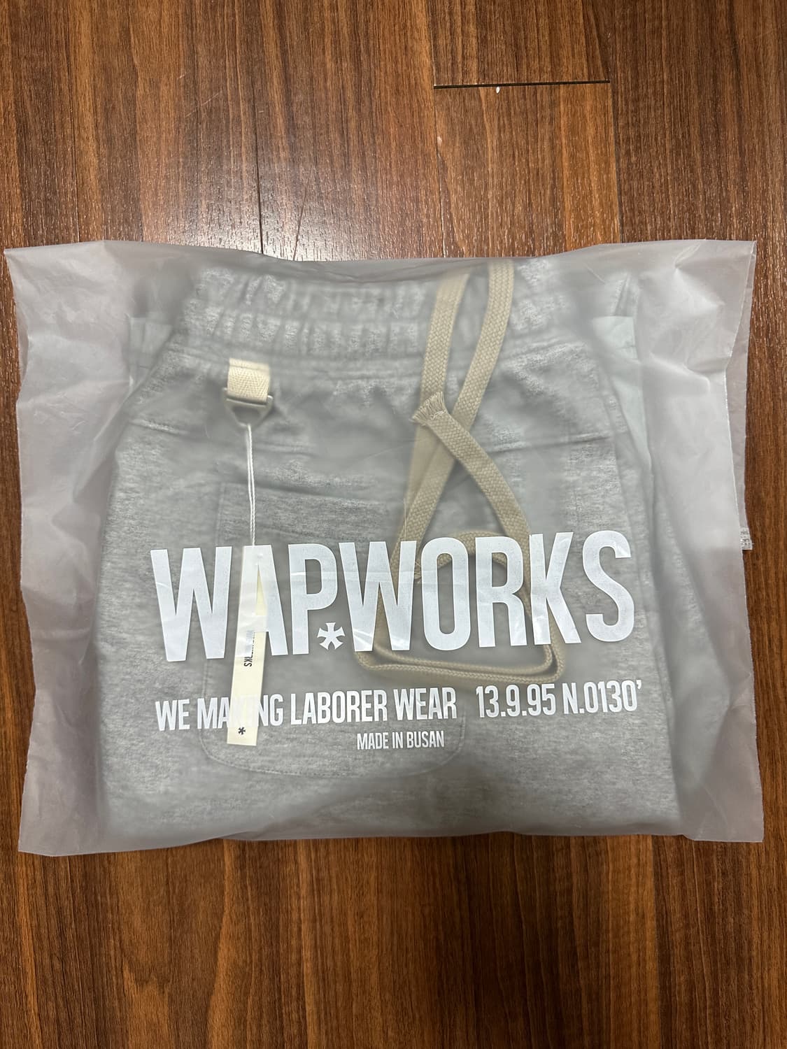 wapworks w092 플레어 레이어드 스웻 팬츠 그레이 상품이미지2