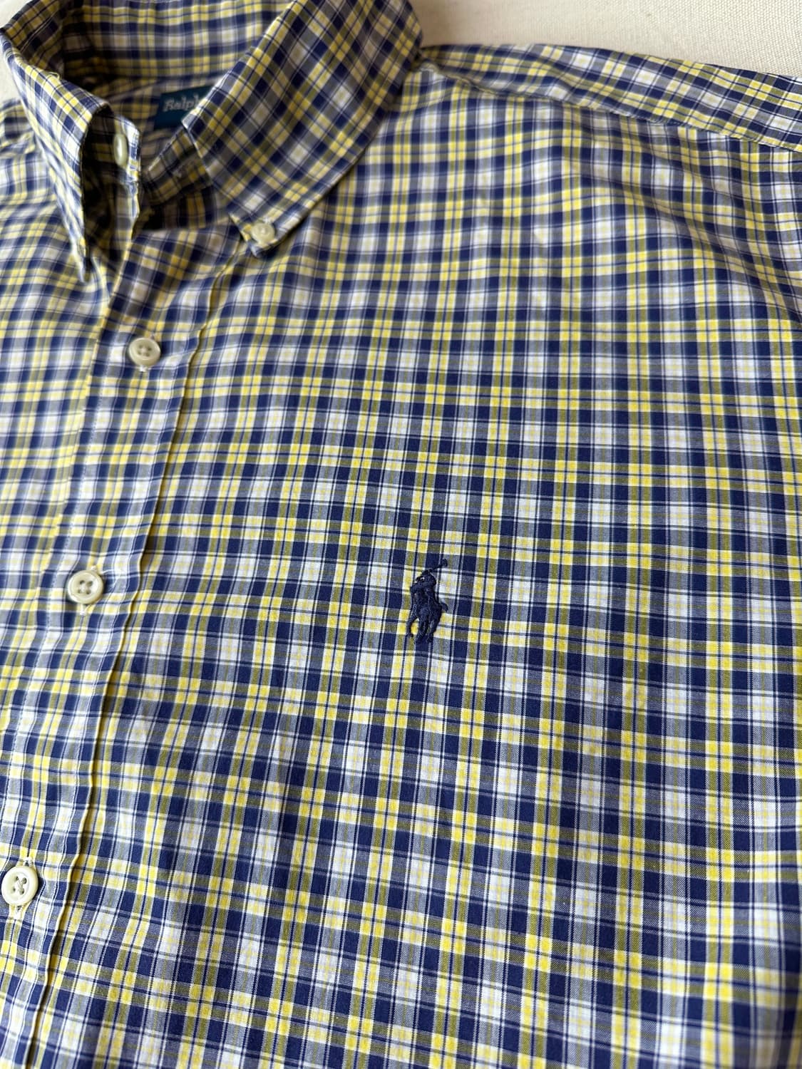 폴로 랄프로렌 블레이크 체크 반팔 셔츠 L  상품이미지8