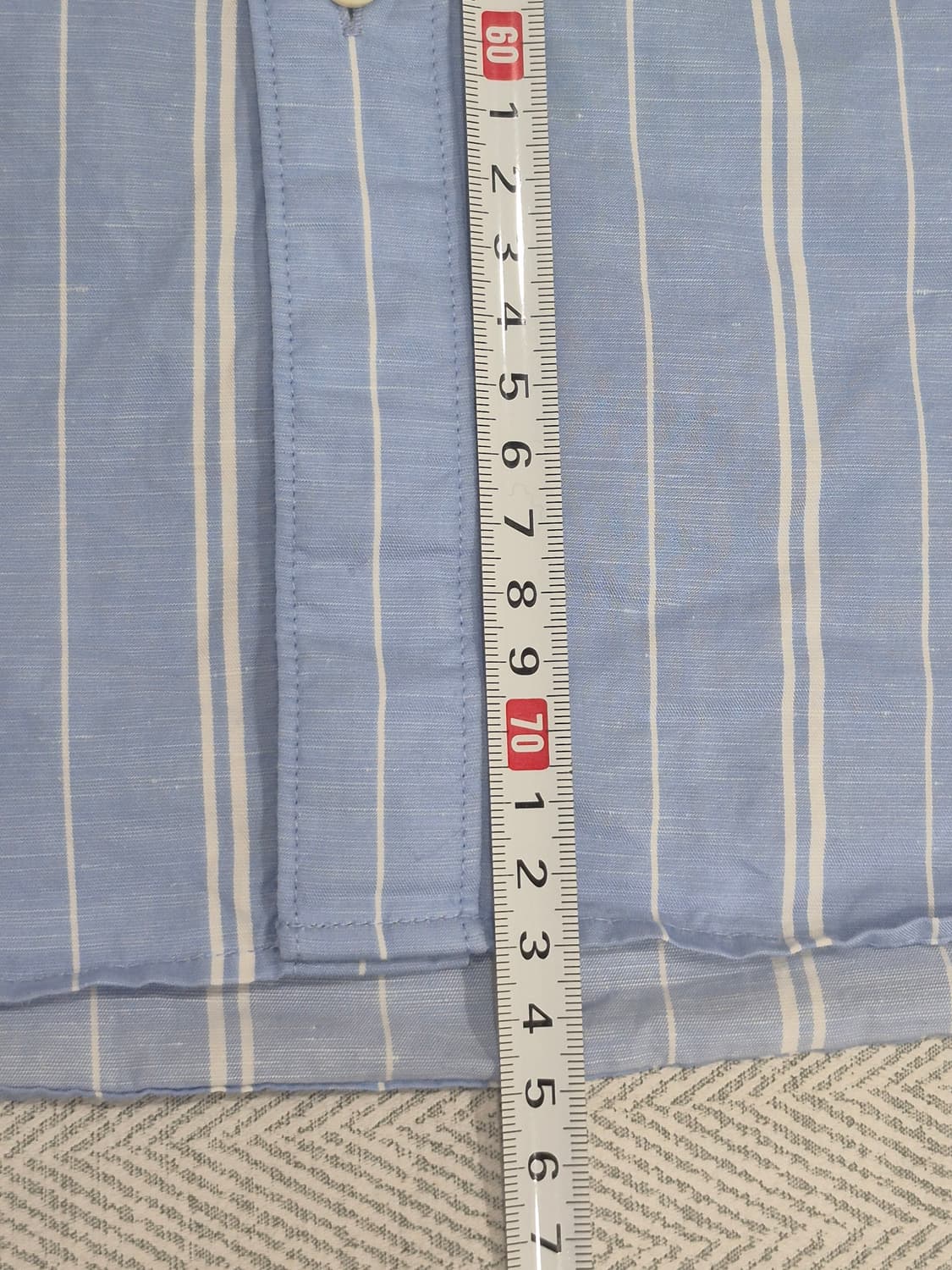 빈폴 스트라이프 헨리넥 셔츠 남성 100 블루 상품이미지8