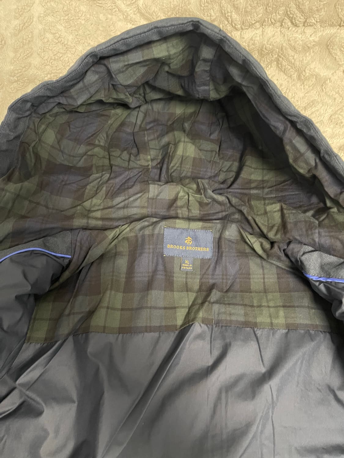 브룩스 브라더스 퀼팅 후드 덕다운 네이비 XL 상품이미지7