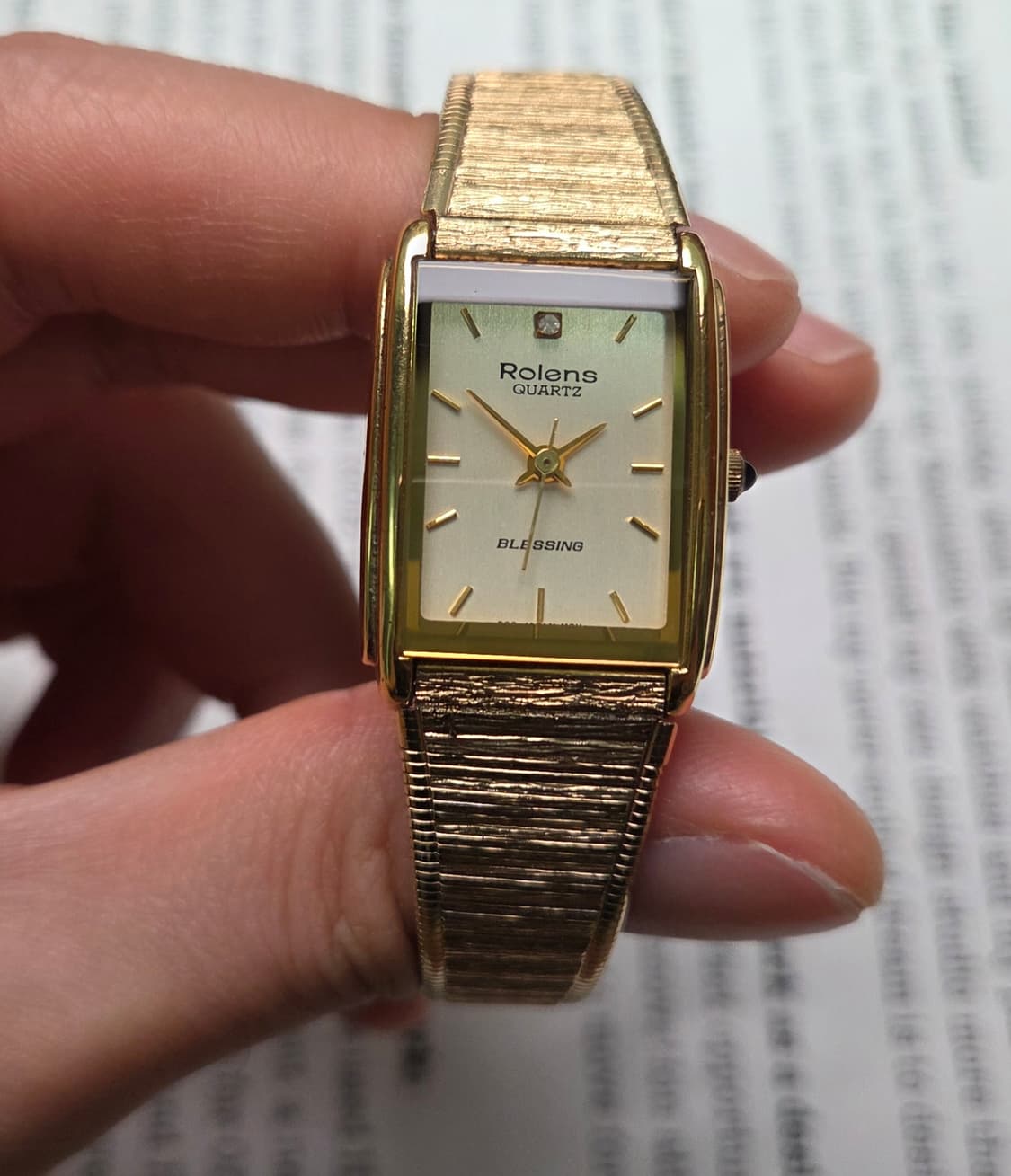 데드스탁] 빈티지 로렌스 블레싱 사각탱크 쿼츠 여성용 브레이슬릿 ver. 상품이미지4