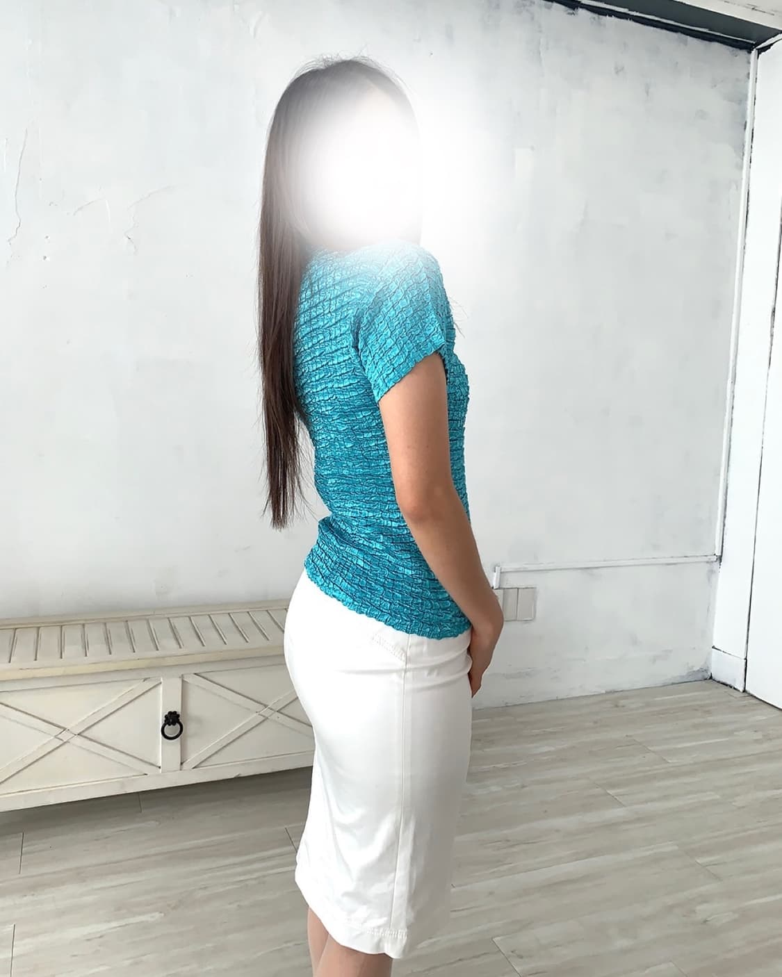White Front Button Midi Skirt 상품이미지6