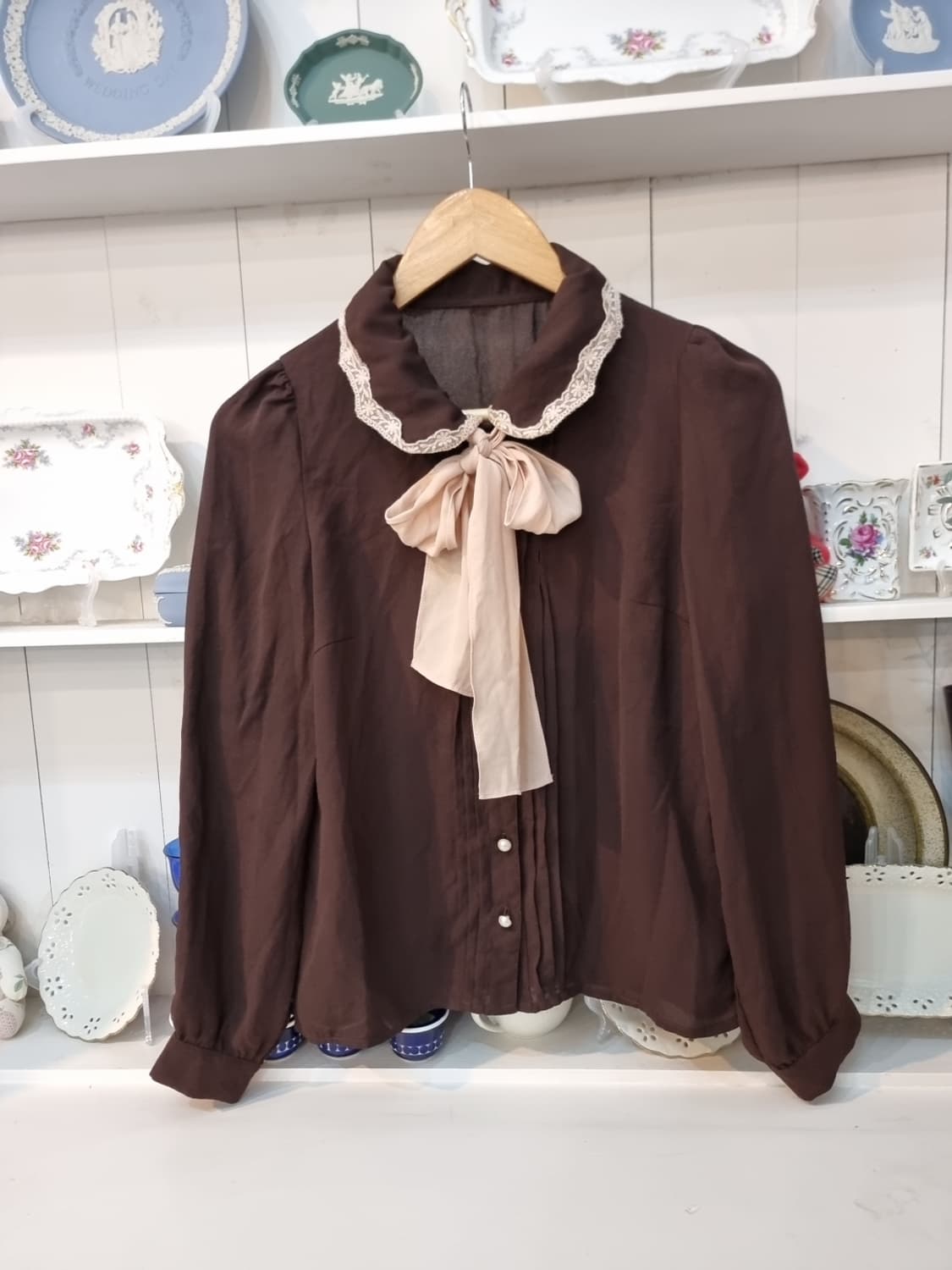 Ank Rouge(앙크루즈) 초콜릿무드 리본 블라우스 상품이미지2