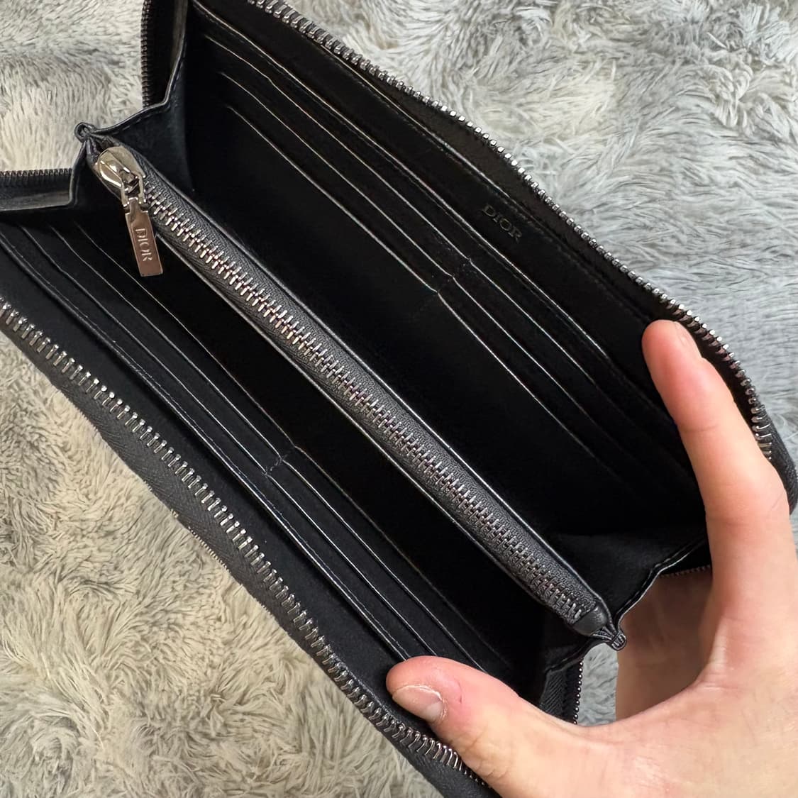 디올 오블리크 지퍼돌이 장지갑 베이지 상품이미지6