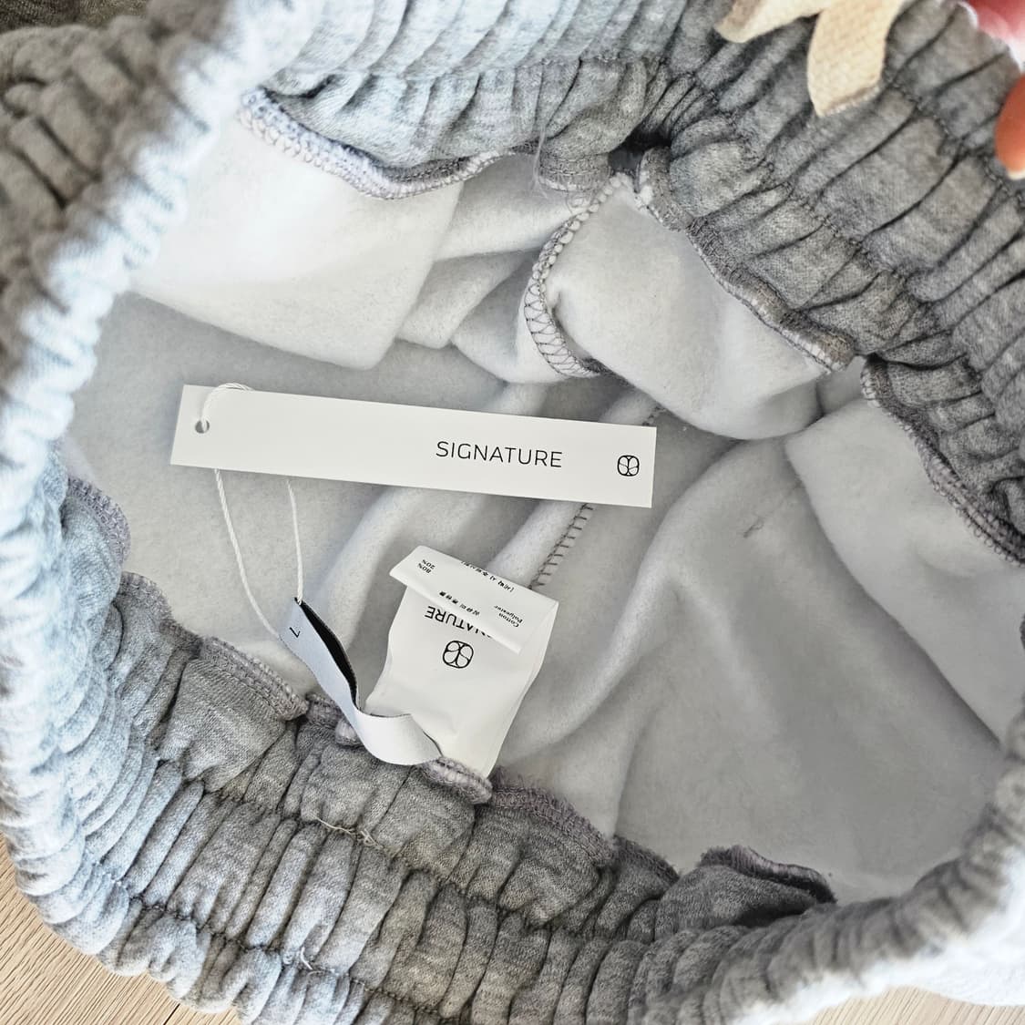 L 새제품) 시그니처 더블니 기모 바지 스웨트팬츠 멜란지그레이 남성 34 상품이미지4