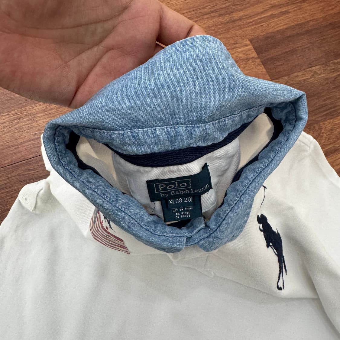 95 ‘폴로 릴프로엔 성조기 USA 빅포니 카라 티셔츠 상품이미지5