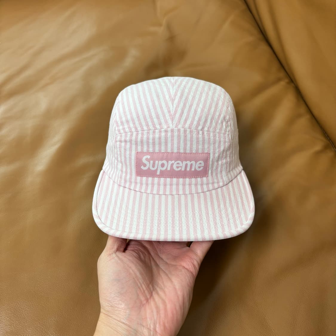 Supreme 슈프림 캠프캡 모자 (Hickory Stripe Pink) 상품이미지2