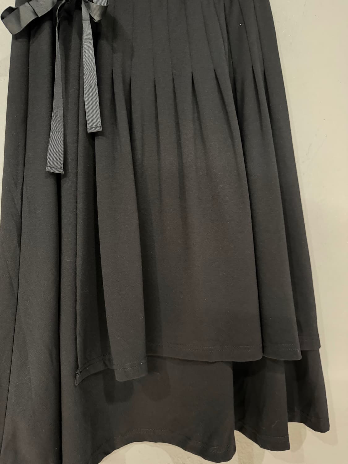 side ribbon pleats layered detail skirt 상품이미지5