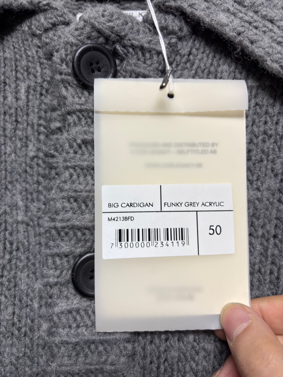 [50] 아워레가시 빅 가디건 펑키 그레이 상품이미지5