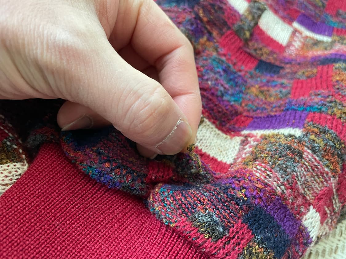 빈티지 멀티 패턴 자카드 니트 자켓 J03865 상품이미지4