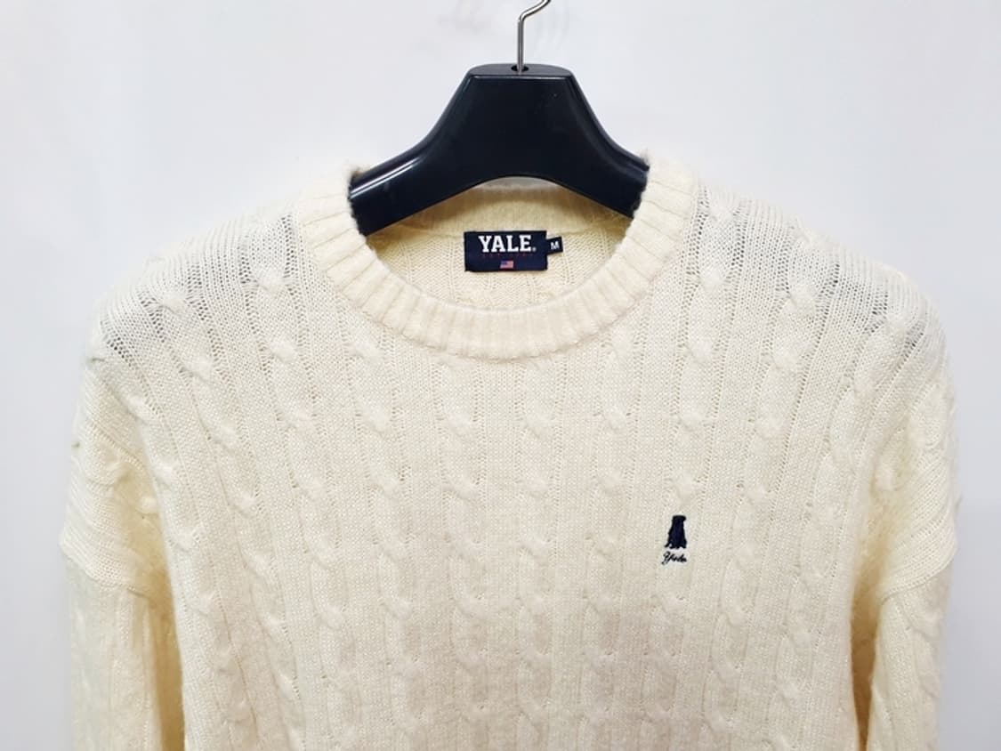예일 남성 케이블 오버핏 니트 아이보리 프리 상품이미지2