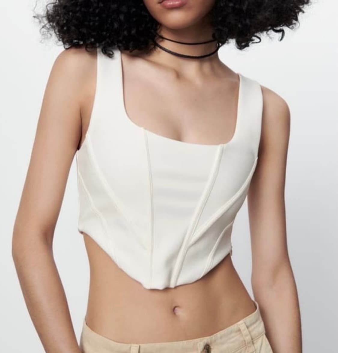 Zara corset top 자라 코르셋 탑 (화이트, 블랙) 상품이미지1