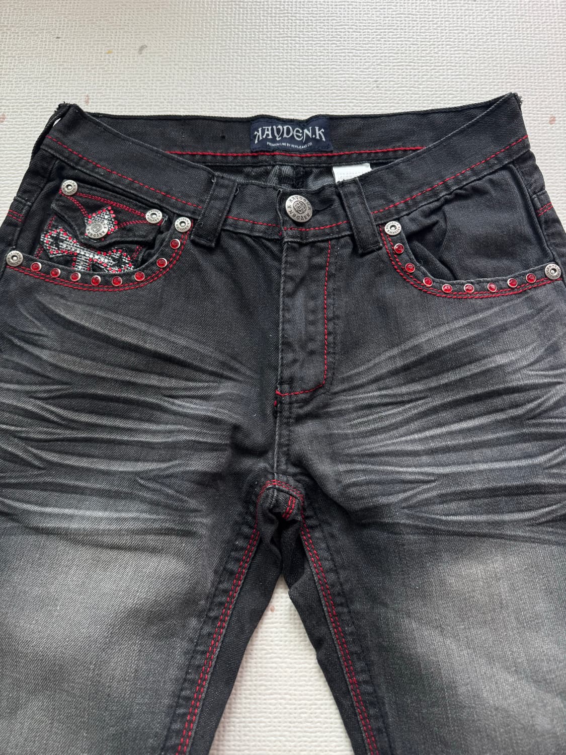 KAYDEN.K 워싱 블랙진  상품이미지3