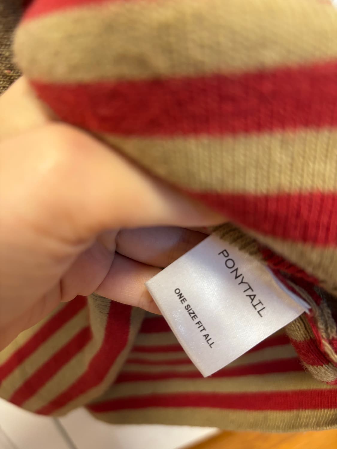 포니테일 콤보 스트라이프 니트 티셔츠 PONYTAIL combo 상품이미지4